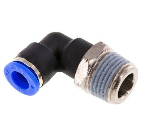 3/8'' x 1/2'' NPT 90 graden L-verbinding Messing/PBT Insteekfitting Buitendraad Draaibaar NBR [2 Stuks]