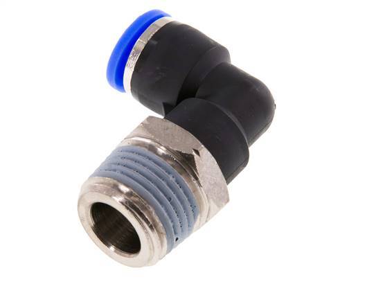 3/8'' x 1/2'' NPT 90 graden L-verbinding Messing/PBT Insteekfitting Buitendraad Draaibaar NBR [2 Stuks]