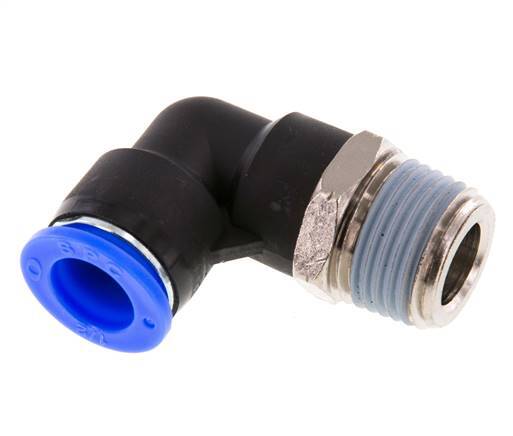 1/2'' x 1/2'' NPT 90 graden L-verbinding Messing/PBT Insteekfitting Buitendraad Draaibaar NBR [2 Stuks]