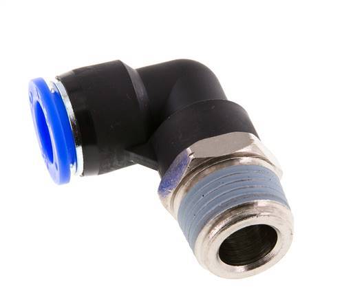 1/2'' x 1/2'' NPT 90 graden L-verbinding Messing/PBT Insteekfitting Buitendraad Draaibaar NBR [2 Stuks]
