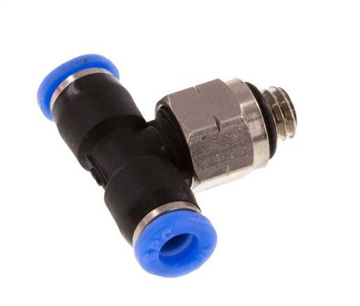 1/8'' x UNF 10-32 inline T-stuk Messing/PBT Insteekfitting Draaibaar NBR [2 Stuks]