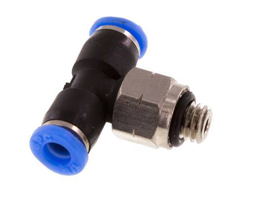 1/8'' x UNF 10-32 inline T-stuk Messing/PBT Insteekfitting Draaibaar NBR [2 Stuks]