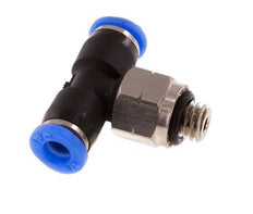 1/8'' x UNF 10-32 inline T-stuk Messing/PBT Insteekfitting Draaibaar NBR [2 Stuks]