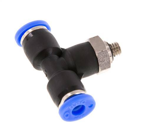 5/32'' x UNF 10-32 inline T-stuk Messing/PBT Insteekfitting Draaibaar NBR [2 Stuks]