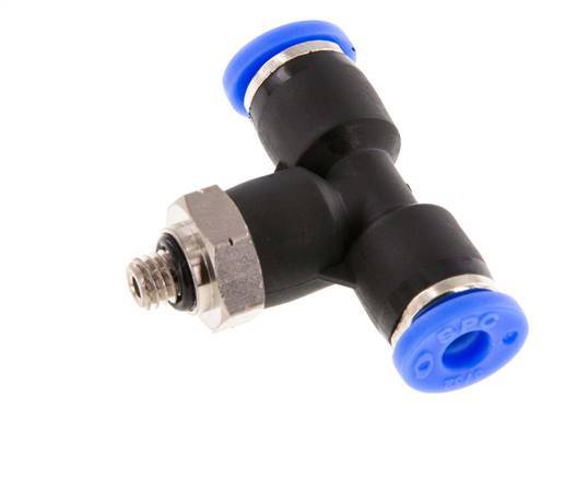 5/32'' x UNF 10-32 inline T-stuk Messing/PBT Insteekfitting Draaibaar NBR [2 Stuks]