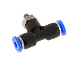 3/16'' x UNF 10-32 inline T-stuk Messing/PBT Insteekfitting Draaibaar NBR [2 Stuks]