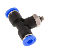 3/16'' x UNF 10-32 inline T-stuk Messing/PBT Insteekfitting Draaibaar NBR [2 Stuks]