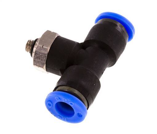 1/4'' x UNF 10-32 inline T-stuk Messing/PBT Insteekfitting Draaibaar NBR [2 Stuks]