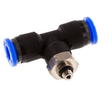 1/4'' x UNF 10-32 inline T-stuk Messing/PBT Insteekfitting Draaibaar NBR [2 Stuks]