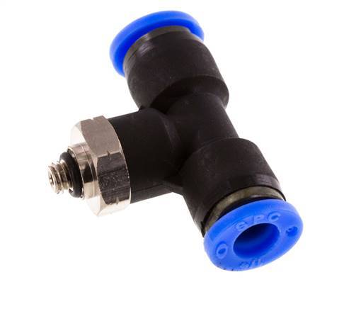 1/4'' x UNF 10-32 inline T-stuk Messing/PBT Insteekfitting Draaibaar NBR [2 Stuks]
