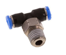 1/8'' x 1/16'' NPT inline T-stuk Messing/PBT Insteekfitting Buitendraad Draaibaar NBR [2 Stuks]