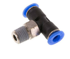 5/32'' x 1/16'' NPT inline T-stuk Messing/PBT Insteekfitting Buitendraad Draaibaar NBR [2 Stuks]