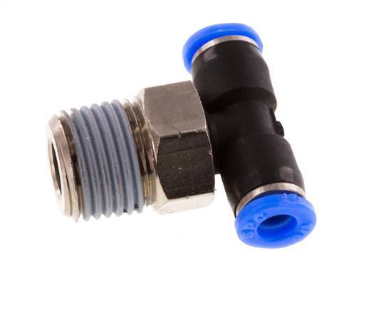 1/8'' x 1/8'' NPT inline T-stuk Messing/PBT Insteekfitting Buitendraad Draaibaar NBR [2 Stuks]