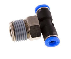1/8'' x 1/8'' NPT inline T-stuk Messing/PBT Insteekfitting Buitendraad Draaibaar NBR [2 Stuks]