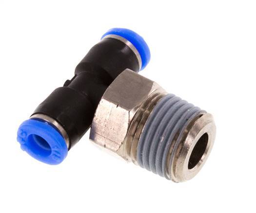 1/8'' x 1/8'' NPT inline T-stuk Messing/PBT Insteekfitting Buitendraad Draaibaar NBR [2 Stuks]
