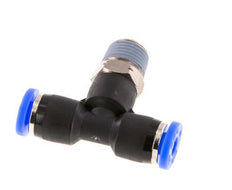5/32'' x 1/8'' NPT inline T-stuk Messing/PBT Insteekfitting Buitendraad Draaibaar NBR [2 Stuks]