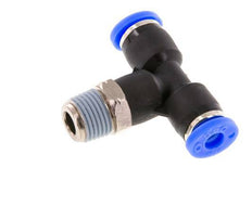 5/32'' x 1/8'' NPT inline T-stuk Messing/PBT Insteekfitting Buitendraad Draaibaar NBR [2 Stuks]