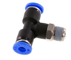 3/16'' x 1/8'' NPT inline T-stuk Messing/PBT Insteekfitting Buitendraad Draaibaar NBR [2 Stuks]