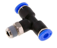 3/16'' x 1/8'' NPT inline T-stuk Messing/PBT Insteekfitting Buitendraad Draaibaar NBR [2 Stuks]