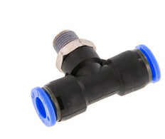 5/16'' x 1/8'' NPT inline T-stuk Messing/PBT Insteekfitting Buitendraad Draaibaar NBR [2 Stuks]