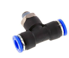 3/8'' x 1/8'' NPT inline T-stuk Messing/PBT Insteekfitting Buitendraad Draaibaar NBR