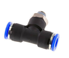 3/8'' x 1/8'' NPT inline T-stuk Messing/PBT Insteekfitting Buitendraad Draaibaar NBR