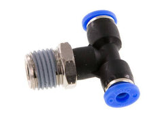 5/32'' x 1/4'' NPT inline T-stuk Messing/PBT Insteekfitting Buitendraad Draaibaar NBR [2 Stuks]