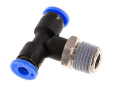 3/16'' x 1/4'' NPT inline T-stuk Messing/PBT Insteekfitting Buitendraad Draaibaar NBR [2 Stuks]