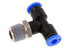 3/16'' x 1/4'' NPT inline T-stuk Messing/PBT Insteekfitting Buitendraad Draaibaar NBR [2 Stuks]
