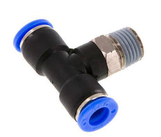 5/16'' x 1/4'' NPT inline T-stuk Messing/PBT Insteekfitting Buitendraad Draaibaar NBR [2 Stuks]