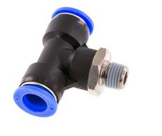 1/2'' x 1/4'' NPT inline T-stuk Messing/PBT Insteekfitting Buitendraad Draaibaar NBR