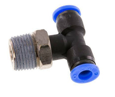 1/4'' x 3/8'' NPT inline T-stuk Messing/PBT Insteekfitting Buitendraad Draaibaar NBR [2 Stuks]