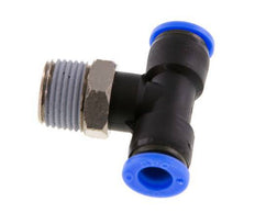 5/16'' x 3/8'' NPT inline T-stuk Messing/PBT Insteekfitting Buitendraad Draaibaar NBR [2 Stuks]