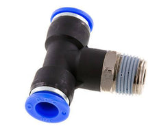 3/8'' x 3/8'' NPT inline T-stuk Messing/PBT Insteekfitting Buitendraad Draaibaar NBR