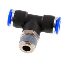 3/8'' x 3/8'' NPT inline T-stuk Messing/PBT Insteekfitting Buitendraad Draaibaar NBR