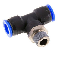 1/2'' x 3/8'' NPT inline T-stuk Messing/PBT Insteekfitting Buitendraad Draaibaar NBR