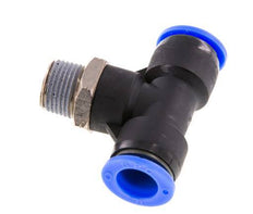 1/2'' x 3/8'' NPT inline T-stuk Messing/PBT Insteekfitting Buitendraad Draaibaar NBR