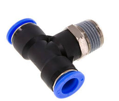 1/2'' x 1/2'' NPT inline T-stuk Messing/PBT Insteekfitting Buitendraad Draaibaar NBR