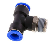 1/2'' x 1/2'' NPT inline T-stuk Messing/PBT Insteekfitting Buitendraad Draaibaar NBR