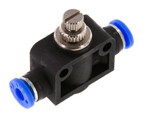 Recht Regelventiel 3/16 inch (4.76 mm) Messing/PBT