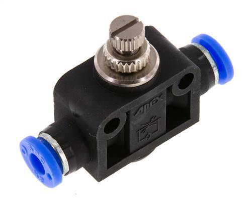 Recht Regelventiel 3/16 inch (4.76 mm) Messing/PBT