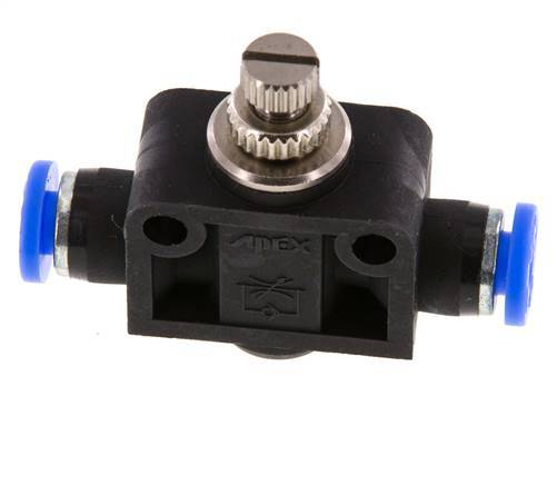 Recht Regelventiel 3/16 inch (4.76 mm) Messing/PBT