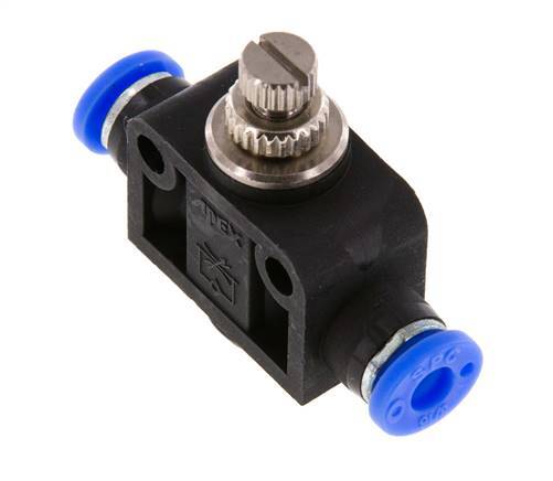 Recht Regelventiel 3/16 inch (4.76 mm) Messing/PBT