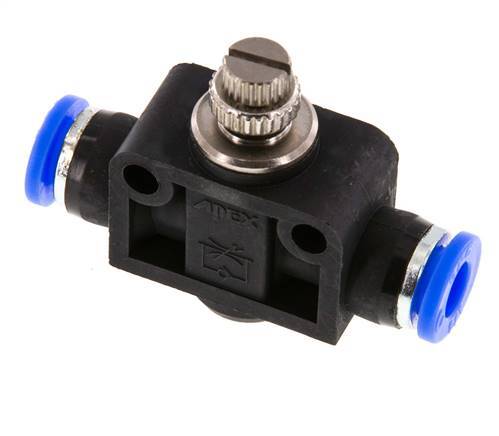 Recht Regelventiel 1/4 inch (6.35 mm) Messing/PBT