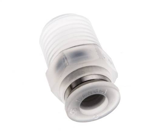 6mm x R1/4'' PA Insteekfitting Buitendraad EPDM/PTFE