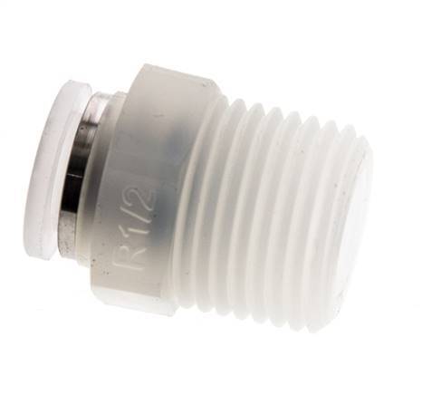 10mm x R1/2'' PA Insteekfitting Buitendraad EPDM/PTFE