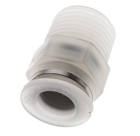 12mm x R1/2'' PA Insteekfitting Buitendraad EPDM/PTFE