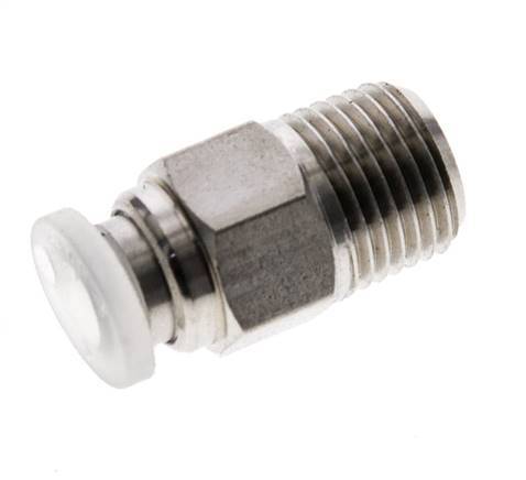 4mm x R1/8'' RVS/PA Insteekfitting Buitendraad EPDM/PTFE