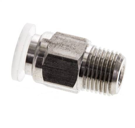 6mm x R1/8'' RVS/PA Insteekfitting Buitendraad EPDM/PTFE
