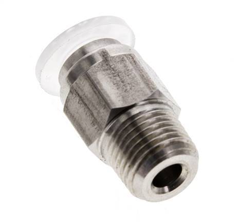 6mm x R1/8'' RVS/PA Insteekfitting Buitendraad EPDM/PTFE